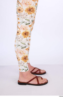 Hanane calf casual dressed white floral leggings 0007.jpg